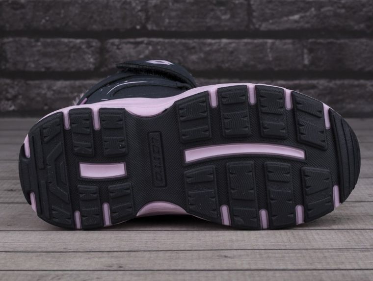 Buty zimowe dziecięce, ocieplane, granatowe, Lotto Nizina Tex K