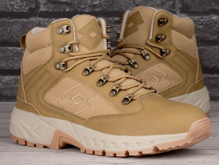 Buty zimowe męskie, brązowe, Lotto Woodlark Mid Wheat
