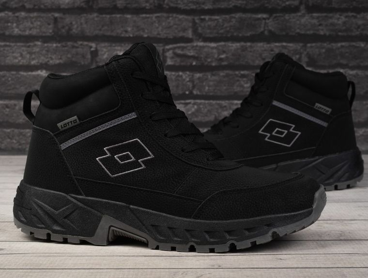 Buty zimowe, unisex, czarne, Lotto
