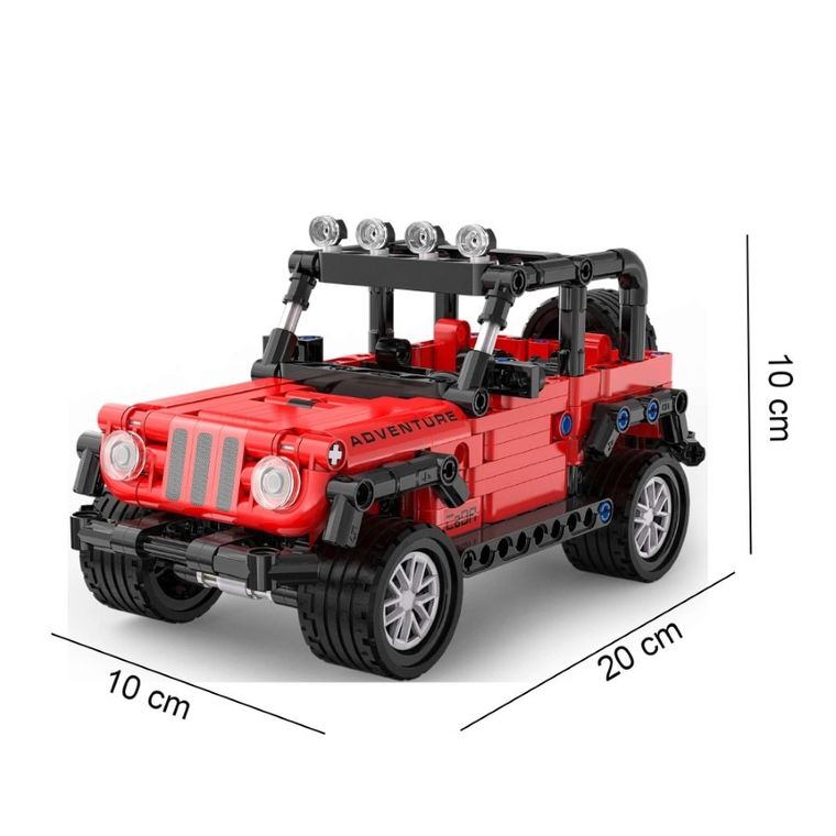 Cada, Adventure Off-Roader z napędem Pull-back, klocki konstrukcyjne, pojazd, 317 elementów