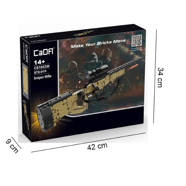 Cada, karabin snajperski, klocki konstrukcyjne, 978 elementów