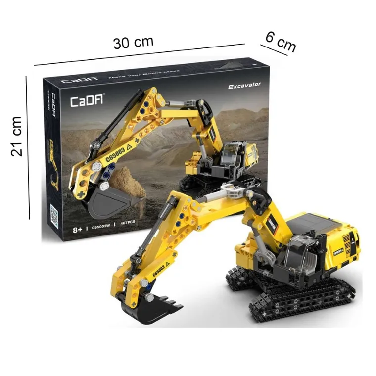 Cada, Koparka Excavator, klocki konstrukcyjne, pojazd, 467 elementów