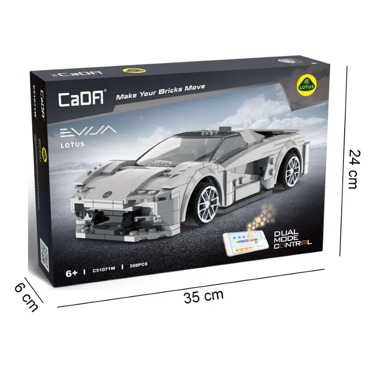 Cada, Lotus Evija, klocki konstrukcyjne, pojazd zdalnie sterowany, 308 elementów