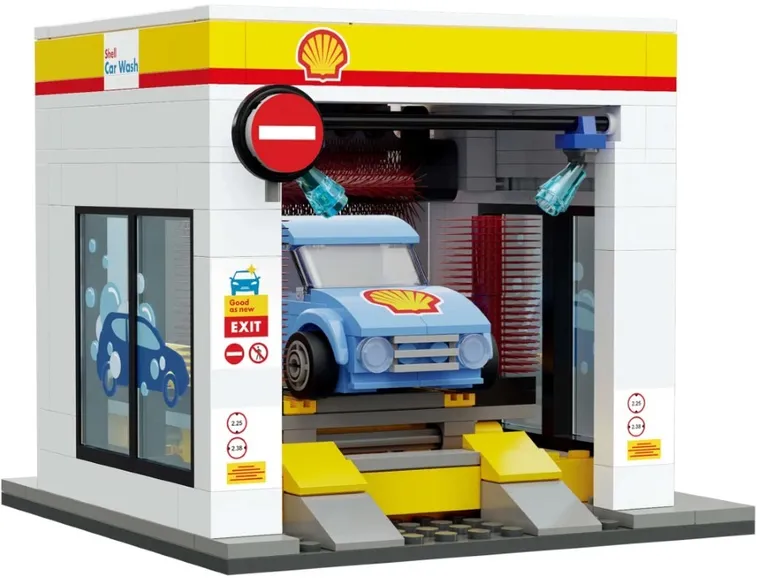 Cada, Shell, Myjnia samochodowa, klocki konstrukcyjne, 294 elementy