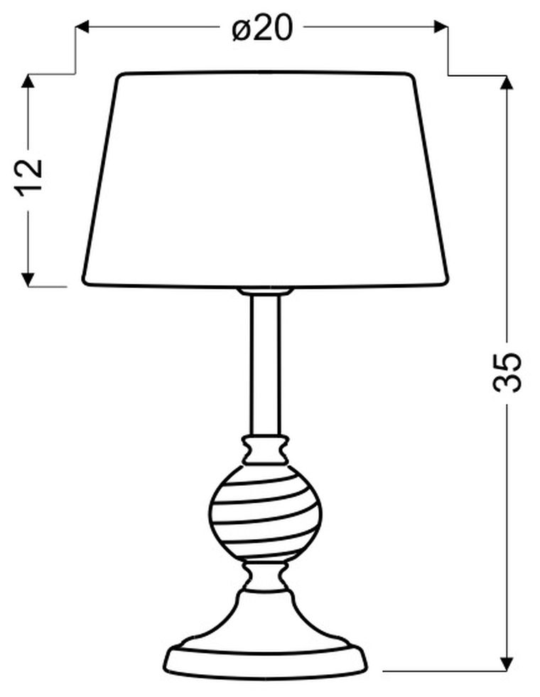 Candellux Lighting, Fero, 1-60W, E27, transparent, lampa stołowa