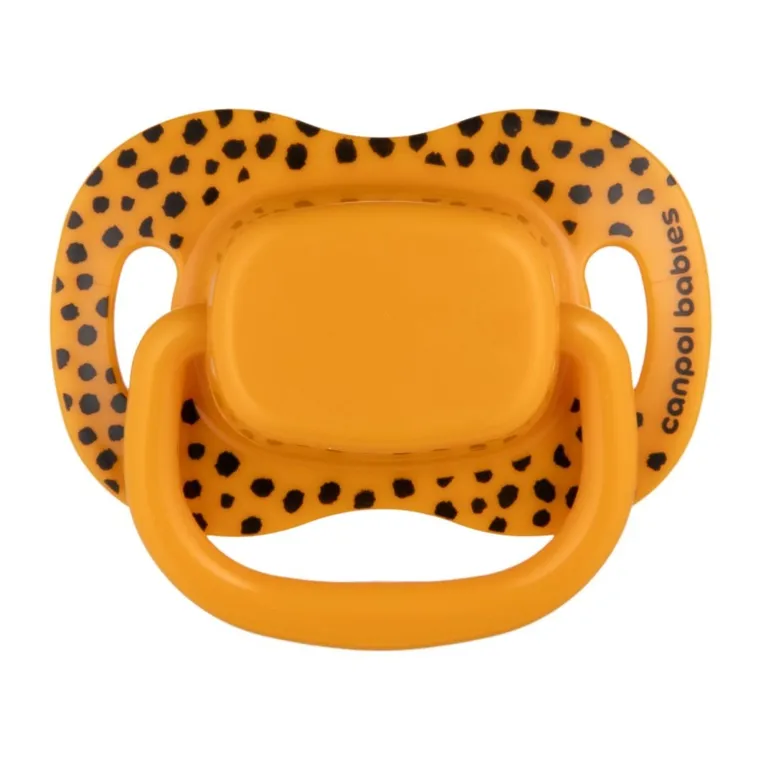 Canpol babies, BabiesBoo, silikonowy smoczek uspokajający, symetryczny, pomarańczowy, 0-6m, 2 szt.