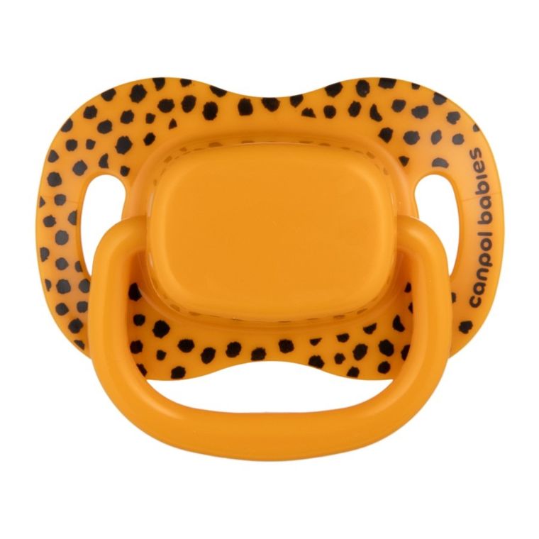 Canpol babies, BabiesBoo, silikonowy smoczek uspokajający, symetryczny, pomarańczowy, 6-18 m, 2 szt.