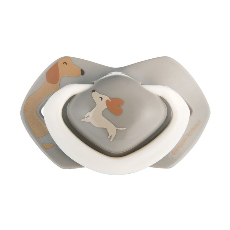 Canpol babies, Dogs, smoczek silikonowy, symetryczny, 18m+, 2 szt.