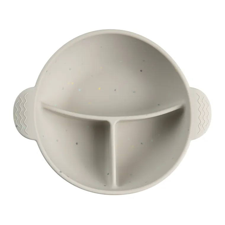 Canpol babies, Dots, silikonowa miska z 3 przegródkami i przyssawką, green, 360ml