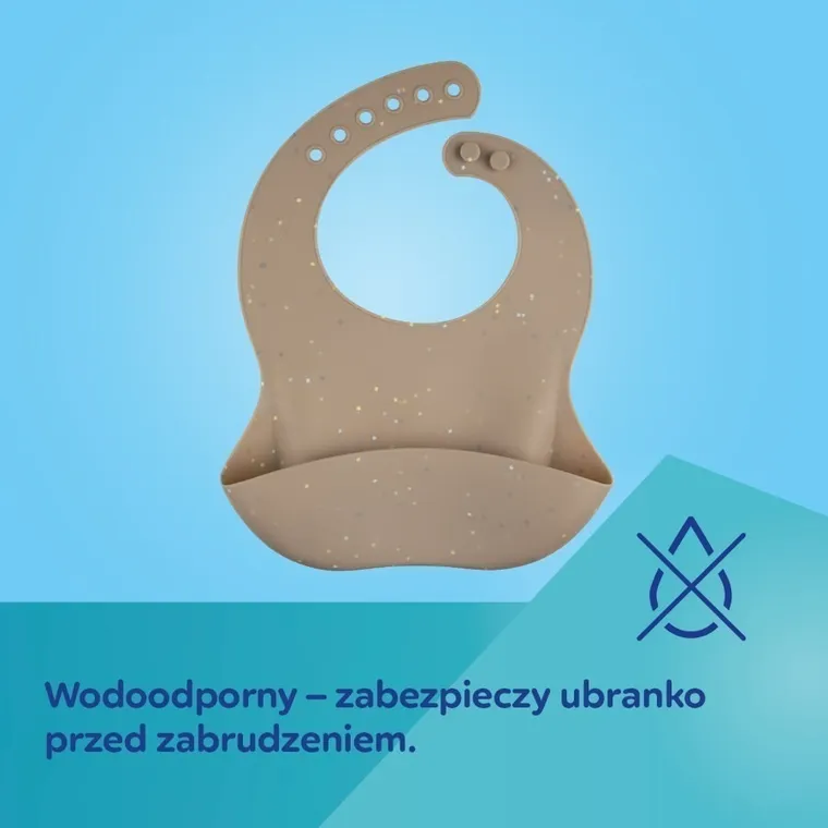 Canpol babies, Dots, śliniak silikonowy z kieszonką, pink