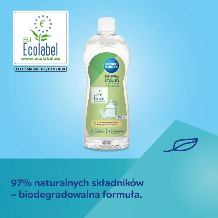 Canpol babies, Eko, płyn do mycia smoczków i butelek, 500 ml + opakowanie płynu uzupełniającego, 2-1000 ml