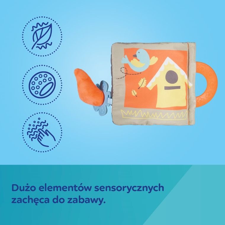 Canpol babies, Fox, pluszowa książeczka edukacyjna