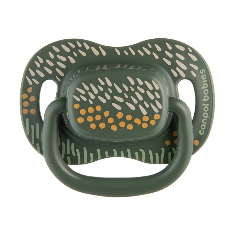 Canpol babies, Mountains, symetryczny smoczek uspokajający, silikonowy, zielony, 0-6 m, 2 szt.