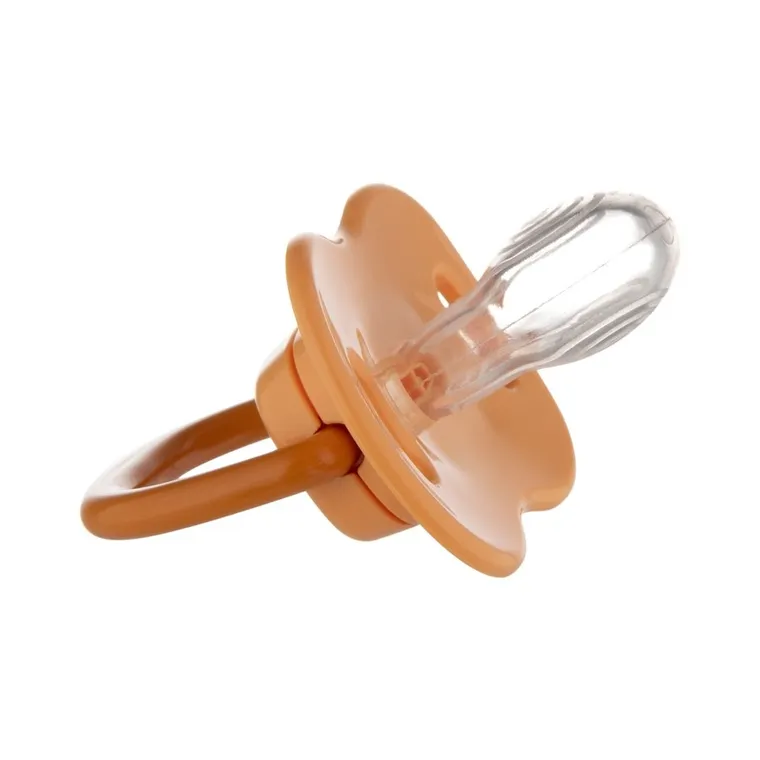 Canpol babies, Mountains, symetryczny smoczek uspokajający, silikonowy, żółty, 6-18 m, 2 szt.