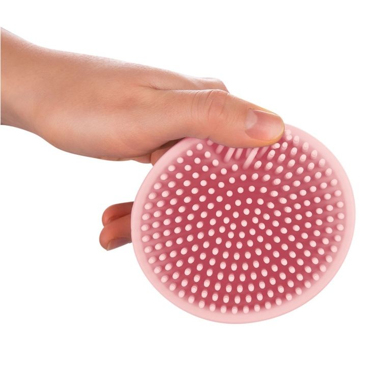 Canpol babies, myjka silikonowa do kąpieli, różowa