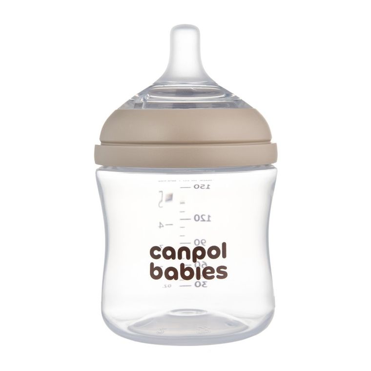 Canpol babies, Natural Shape, butelka ze smoczkiem dwustrefowym, 150 ml