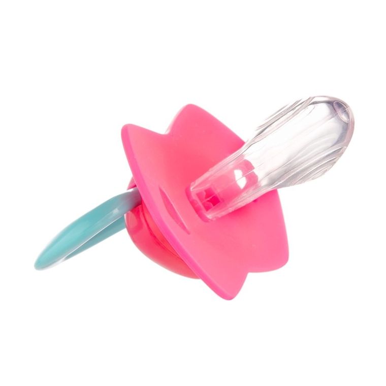 Canpol babies, Neon Love, smoczek uspokajający, silikonowy, symetryczny, 6-18m, 2 szt., różowy