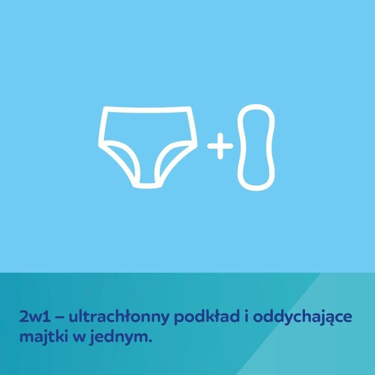 Canpol babies, oddychające majtki poporodowe z podkładem, 2w1, rozmiar L/XL, 5 szt.