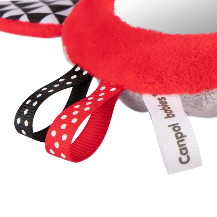 Canpol Babies, Sensory Toys, zabawka kontrastowa z piszczkiem i lusterkiem