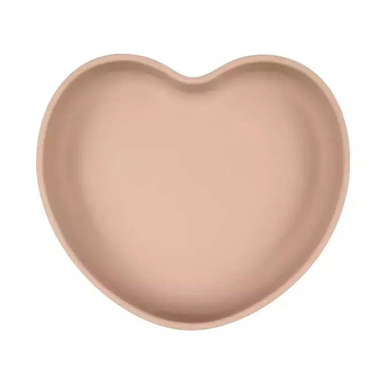 Canpol babies, Serce, talerz silikonowy z przyssawką, beżowy
