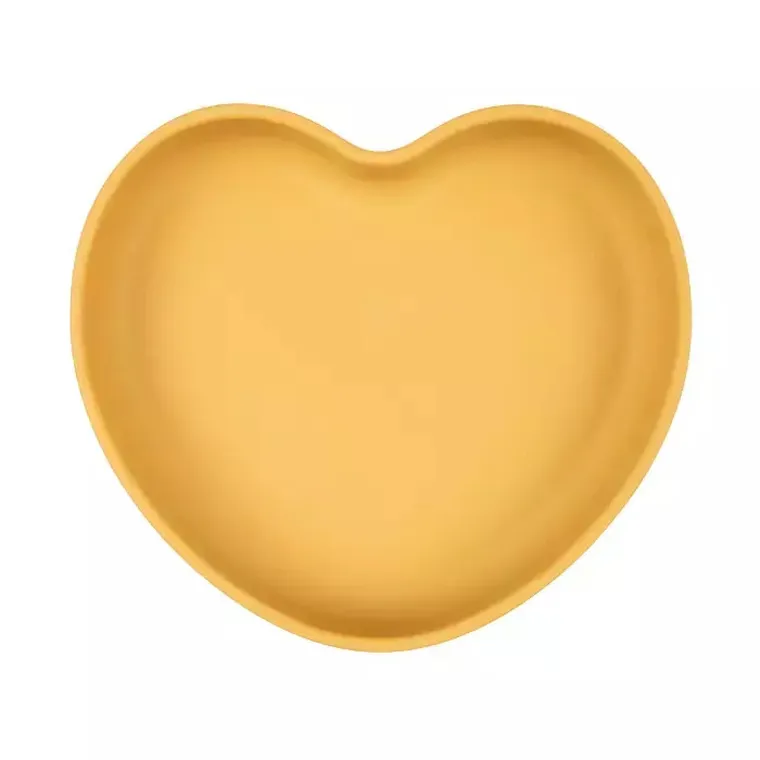 Canpol babies, Serce, talerz silikonowy z przyssawką, żółty