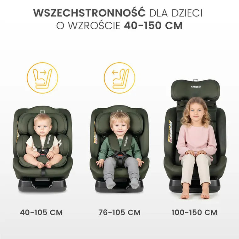 Caretero, Mundi, fotelik samochodowy, i-Size, beige, 40-150 cm