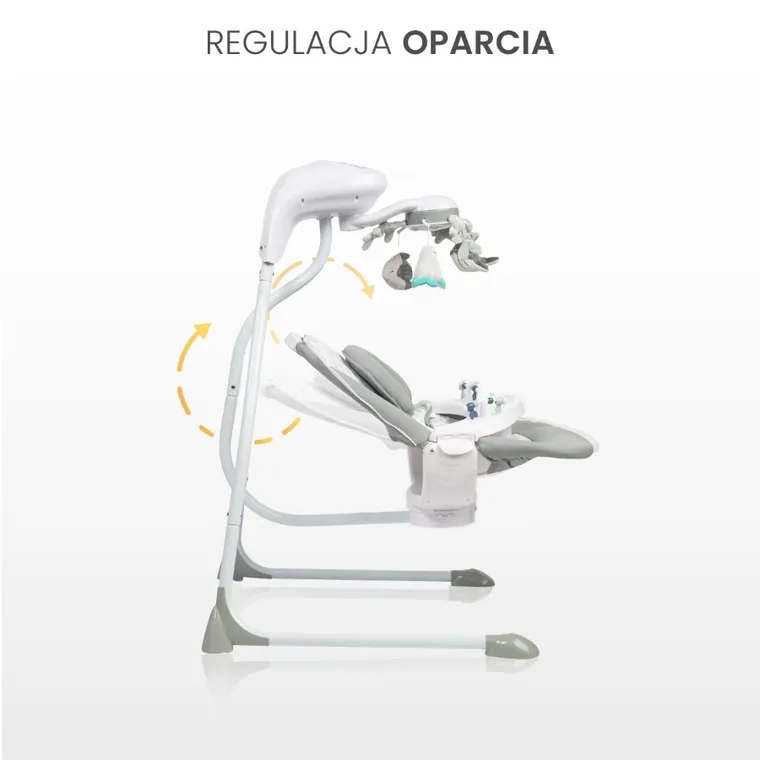 Caretero, Raffi, huśtawka elektryczna, light grey