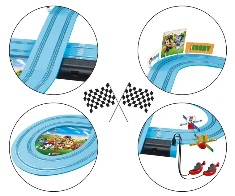 Carrera First, Psi Patrol, Ready for Action, tor wyścigowy z pojazdami, 2,4m