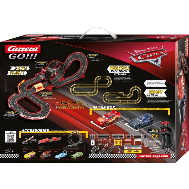 Carrera Go, Disney, Auta, Neon Nights, tor wyścigowy z autami, 5,3 m