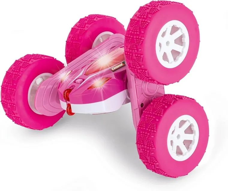 Carrera, Mini Turnator, samochód kaskaderski, pojazd zdalnie sterowany, pink, 1:24