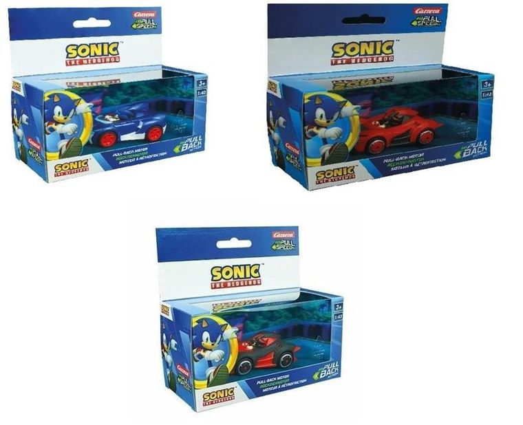 Carrera, Sonic the Hedgehog, pojazd wyścigowy z napędem, 1:43, 1 szt.