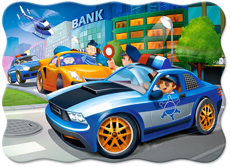 Castor, Police Chase, puzzle konturowe, puzzle, 30 elementów