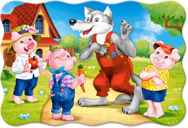 Castorland, Maxi, Three Little Pigs, puzzle, 20 elementów