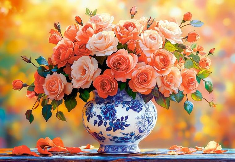 Castorland, Summer Roses, puzzle, 1500 elementów