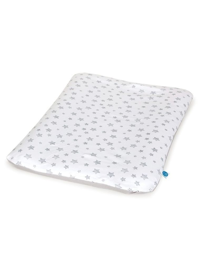 Ceba Baby, Grey Stars, pokrowiec na przewijak miękki, 50-70 cm, 2 szt.