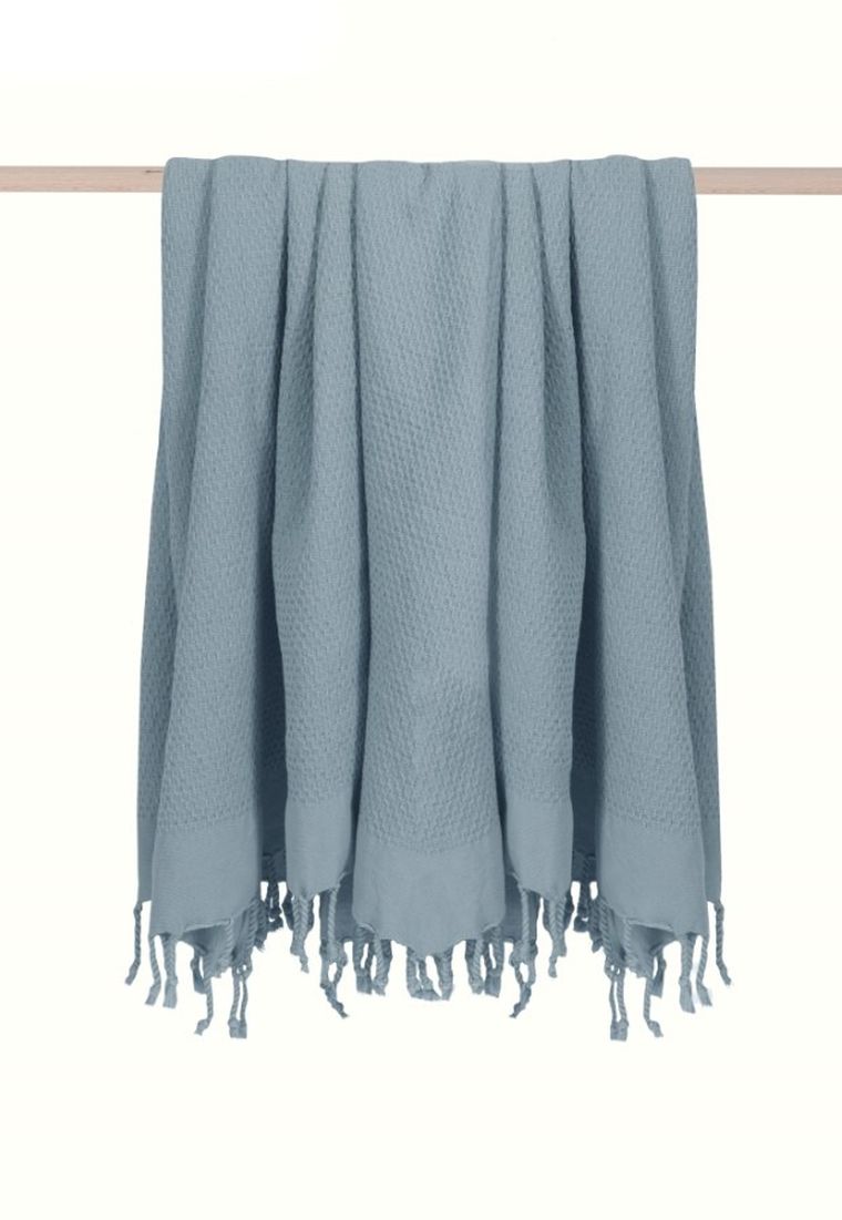 Ceba Baby, kocyk wielofunkcyjny dziecięcy, bawełniany, blue, 85-90 cm