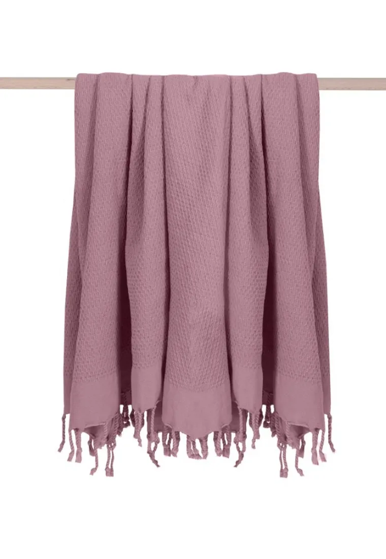 Ceba Baby, kocyk wielofunkcyjny dziecięcy, bawełniany, pink, 85-90 cm