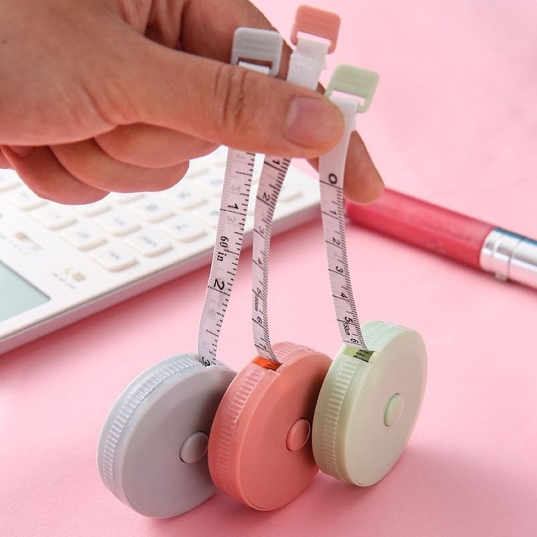 Centymetr, miarka, miara krawiecka, błękitna