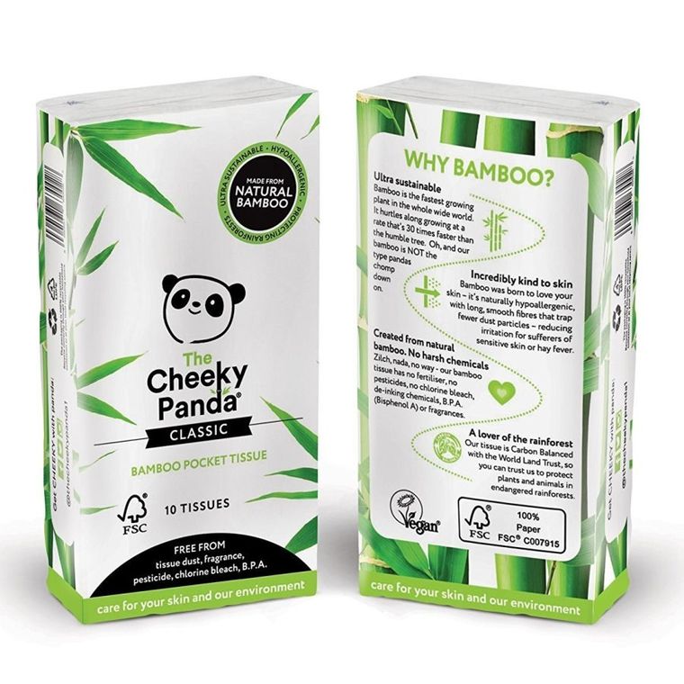 Cheeky Panda, chusteczki higieniczne kieszonkowe, paczka 8 opak.