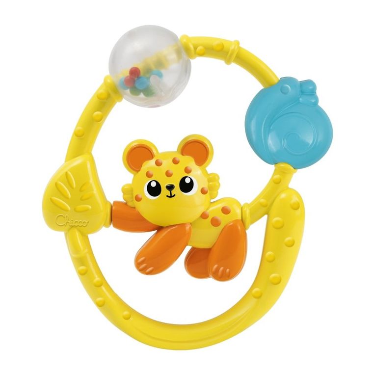 Chicco, Baby Sense & Focus, Przyjaciel z dżungli, grzechotka z przyssawką