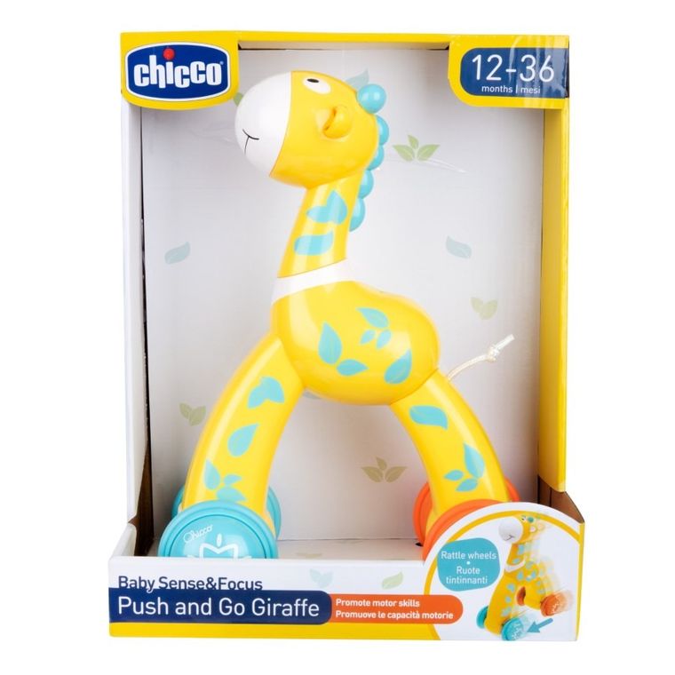 Chicco, Baby Sense & Focus, Żyrafa, pojazd push&go