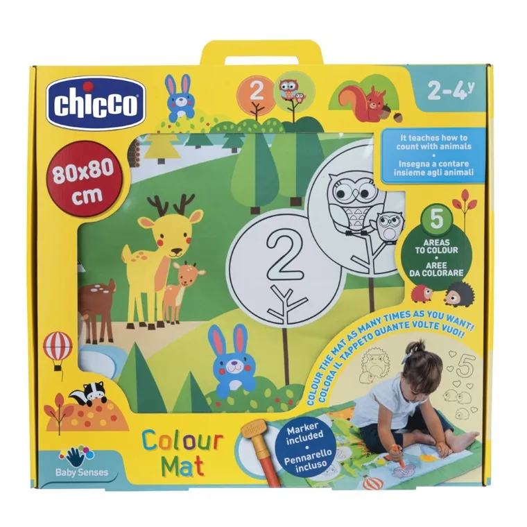 Chicco, Baby Senses, Cyfry, kolorowa mata edukacyjna