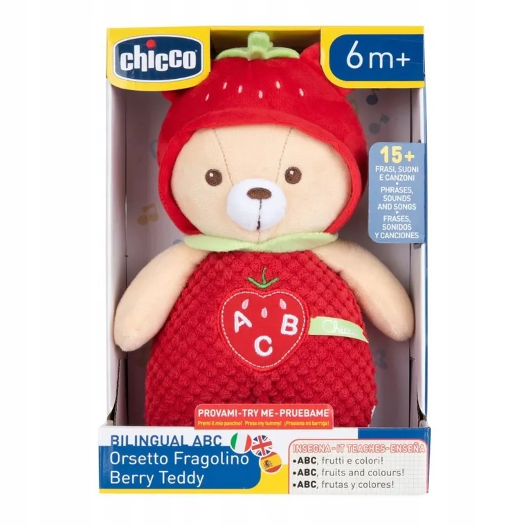 Chicco, Bilingual ABC, Edukacyjny Miś Berry, maskotka interaktywna