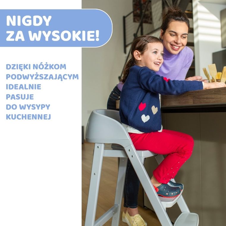 Chicco, Crescendo Up, krzesełko do karmienia, ewolucyjne, Etna Black