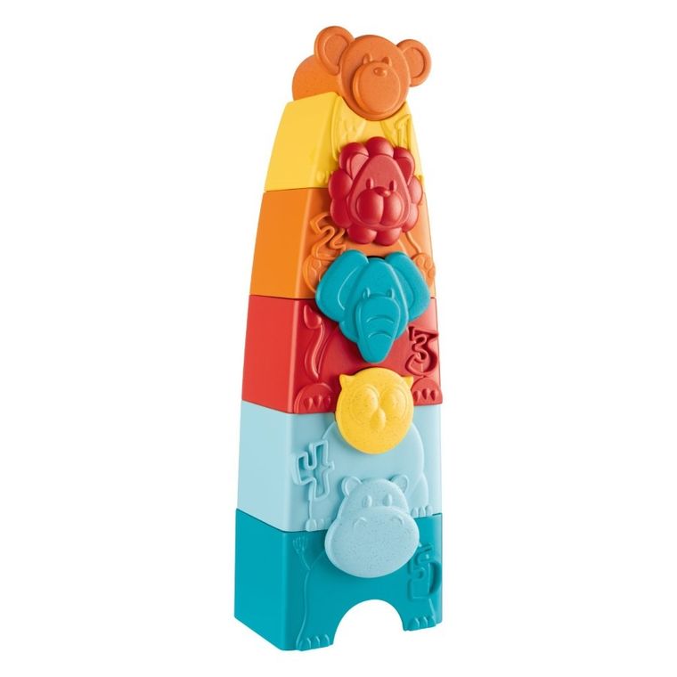 Chicco, ECO+, Układanka i wieża 2w1, zwierzątka