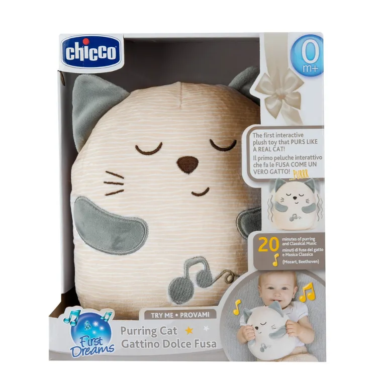 Chicco, First Dreams, Kotek Mruczek, maskotka elektroniczna