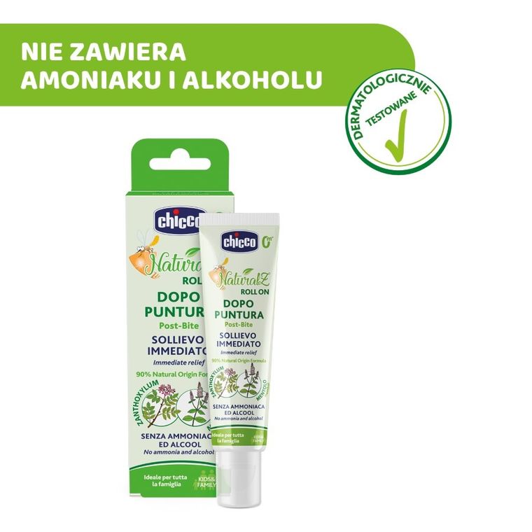 Chicco, łagodzący sztyft po ukąszeniu, natural, 0m+