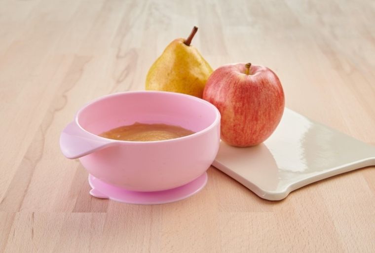 Chicco, miseczka silikonowa z przyssawką, różowa, 6m+