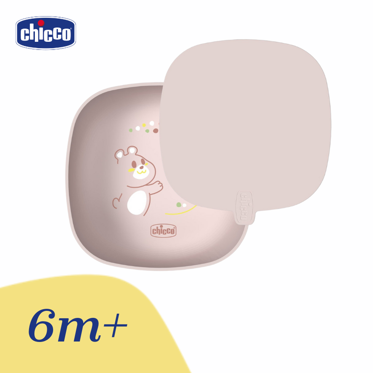 Chicco, miseczka z pokrywką, beżowa, 6m+