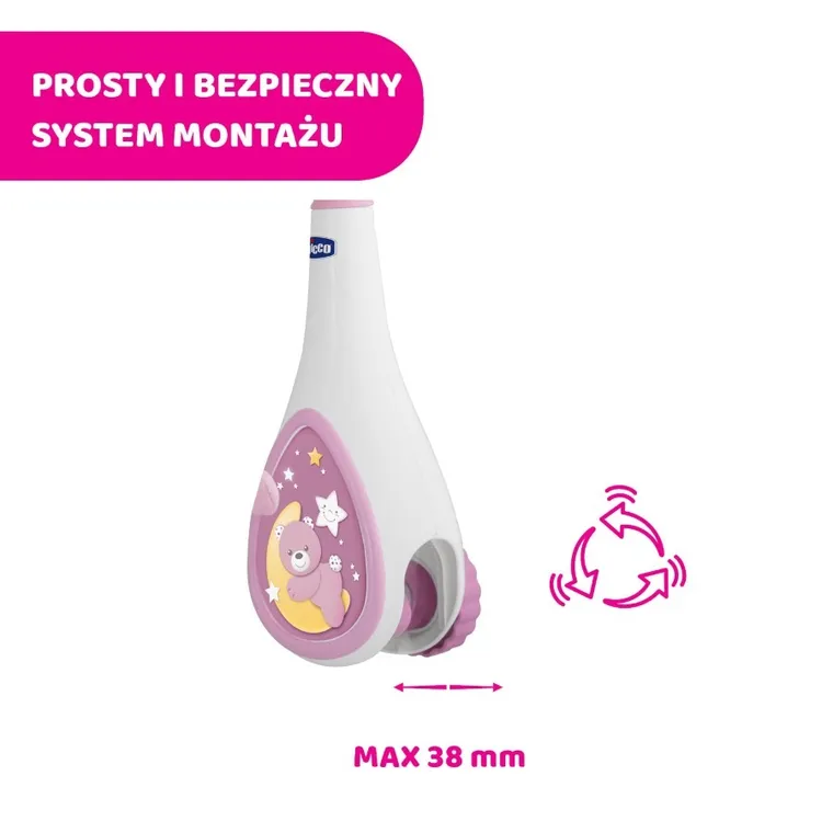 Chicco, Next2Dreams, karuzela 3w1, różowa